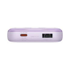 PowerBank s displejom 10000MAH 22,5W + USB-A / USB-C kábel fialová