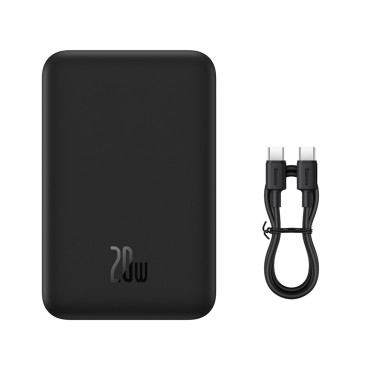 Powerbank Magnetic Mini 20000 MAH 20W + καλώδιο USB-C μαύρο