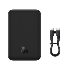 PowerBank Magnetic Mini 20000 MAH 20W + USB-C kabelska črna