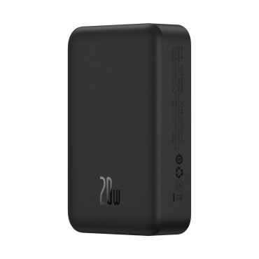 PowerBank Magnetic Mini 20000 MAH 20W + USB-C kabelska črna