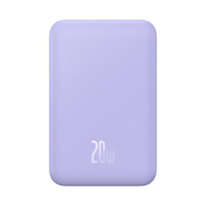 PowerBank magnētiskais mini 20000 mAh 20W + violets USB-C kabelis