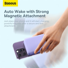 Magnetický Mini 20000 Mah 20W + Purple USB-C kábel