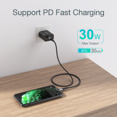 Cabo de cabo para iPhone USB-C - Lightning 480MB / S 3A 1.2m - preto