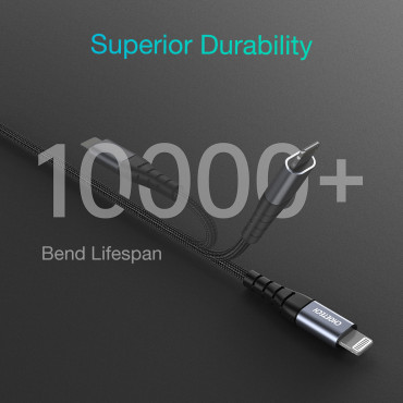 Cabo de cabo para iPhone USB-C - Lightning 480MB / S 3A 1.2m - preto