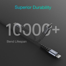 Cabo de cabo para iPhone USB-C - Lightning 480MB / S 3A 1.2m - preto