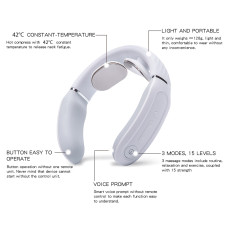 Massager for neck with electrostimulation of Tens EMS and compress SKG 4356E - white