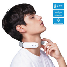 Massagegerät für den Hals mit der Elektrostimulation von TENS EMS und komprimieren SKG 4356e - weiß