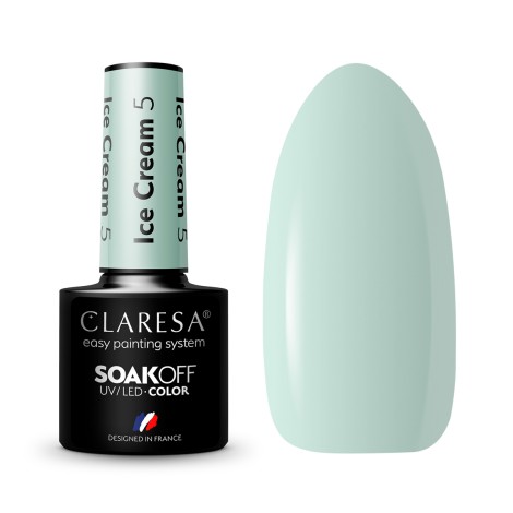 CLARESA υβριδικό βερνίκι Ice cream 5 - 5g — προβολή από μπροστά