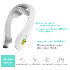 Massagegerät-Elektrostimulator TENS EMS auf Kark mit Kompresse SKG K5 Pro-White