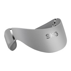 TENS EMS Massager på en hals med rødt lys og komprimer terapi SKG G7 Pro-E- Gray