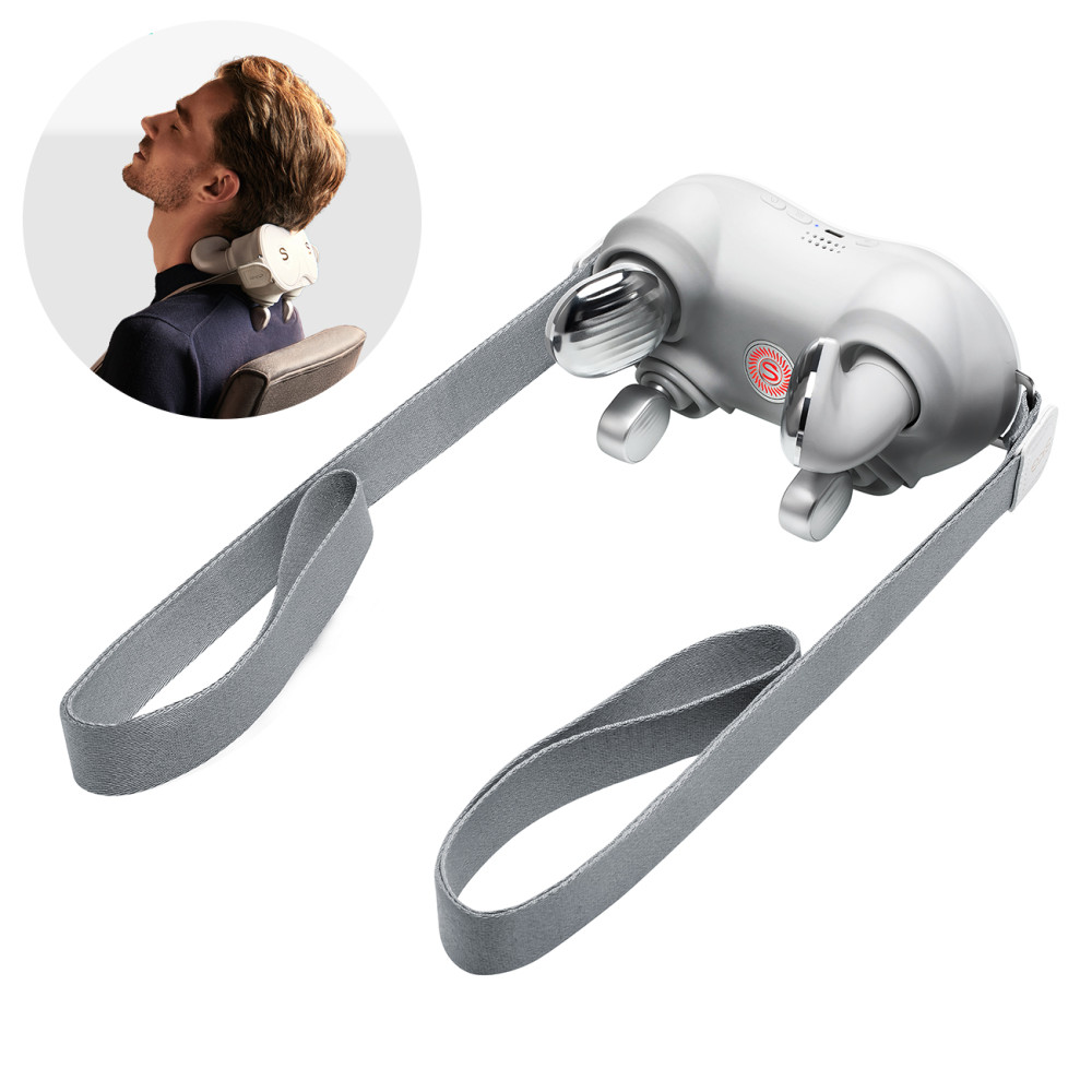 Massager pour le cou avec la compresse et la lumière rouge SKG H7-E - Blanc