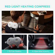 Massager voor nek met kompres en rood licht SKG H7-E - wit