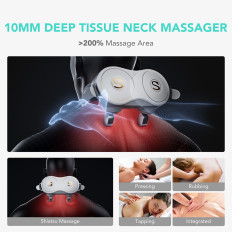 Massager voor nek met kompres en rood licht SKG H7-E - wit