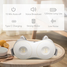 Massager för nacke med kompress och rött ljus SKG H7-E - Vit