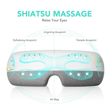 Eye massager with compress and music SKG E3-en - white