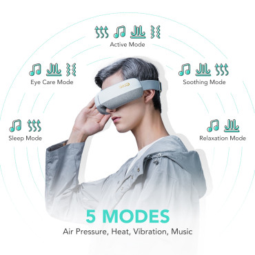 Eye massager with compress and music SKG E3-en - white