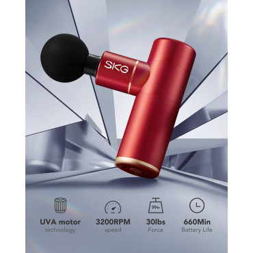 Massager masāžas masāža 4 galvas visai ķermenim SKG F3-en - sarkans