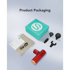 Massager Massaaž Massaaž 4 pea kogu keha SKG F3-et - punane