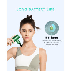 Masażer pistolet do masażu 4 głowice do całego ciała SKG F3-EN - zielony