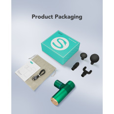 Massager massage massage 4 heads for the whole body SKG F3-en - Green