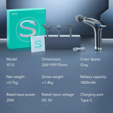 Massagerassagemassage 4 Köpfe für den ganzen Körper SKG X7-e - grau