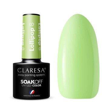 Verniz Híbrido CLARESA LOLLIPOP 8 - 5g — conjunto mostrado