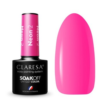 CLARESA Hybrid lak na nechty NEON 2 – 5 ml — zobrazené spolu