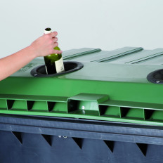 Container voor verzameling glazen flessen en afvalglas Athesty Europlat Oostenrijk - Glas 1100L