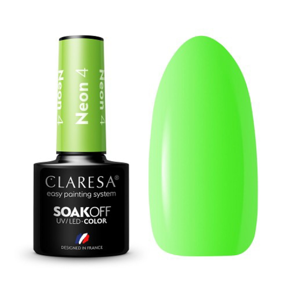 Υβριδικό Βερνίκι Νυχιών CLARESA NEON 4 - 5g — προβολή από μπροστά