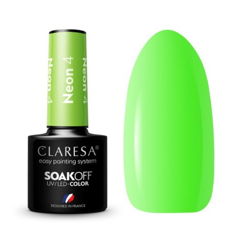 CLARESA Hibrid Neon körömlakk 4 - 5g — elölnézet