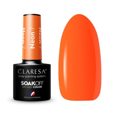 Vernis hybride CLARESA NEON 7 - 5 ml — vue de face