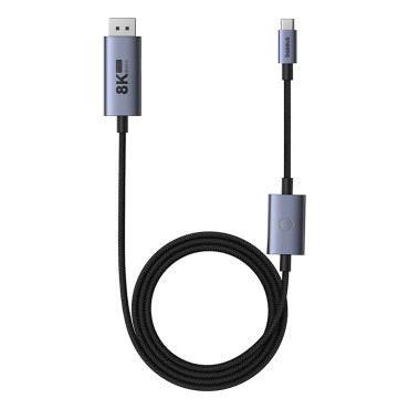 Kábel USB-C kábel - DisplayPort DP 8K PD 100W High Definition sorozat 1.5m - fekete