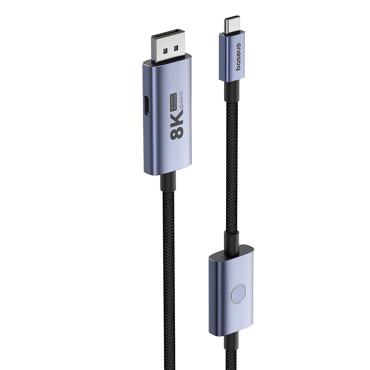 Kabel USB-C-kabel - DisplayPort DP 8K PD 100W High Definition Serie 1.5m - Svart