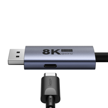 Kaabel USB-C-kaabel - DisplayPort DP 8K PD 100W kõrglahutusega seeria 1.5m - must