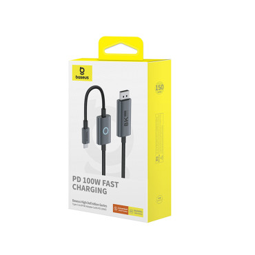 Kabel USB-C-kabel - DisplayPort DP 8K PD 100W High Definition Serie 1.5m - Svart
