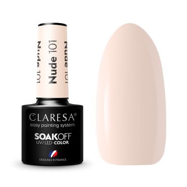 CLARESA Hibrid körömlakk NUDE 101 - 5g — elölnézet