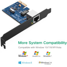 PCI-E Gigabit 10/100 / 1000MBPS network card - black