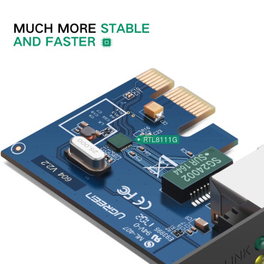 PCI-E Gigabit 10/100 / 1000Mbps tīkla karte - melna