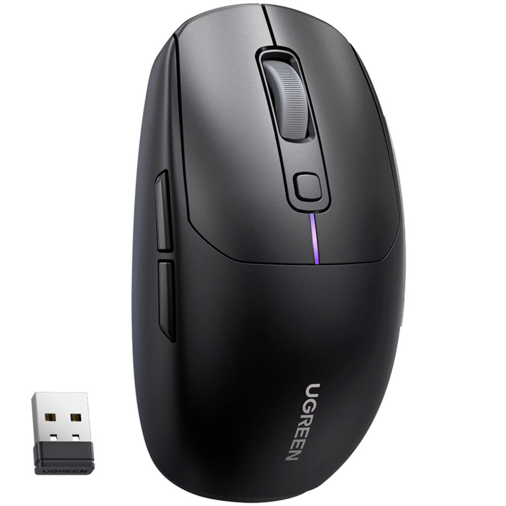 Mouse Bluetooth inalámbrico 5.0 USB 2.4GHz - Negro