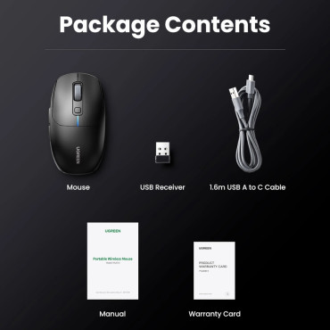 Bezdrôtová Bluetooth Mouse 5,0 USB 2.4GHz - čierna