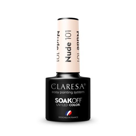 CLARESA Hybride nagellak NUDE 101 - 5 g — vooraanzicht