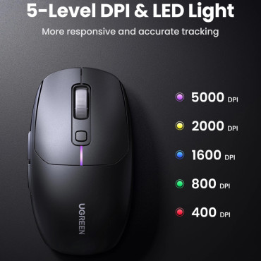 Bezdrôtová Bluetooth Mouse 5,0 USB 2.4GHz - čierna