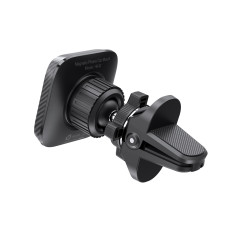 Suporte de carro para telefone magnético para verificador de ventilação - preto