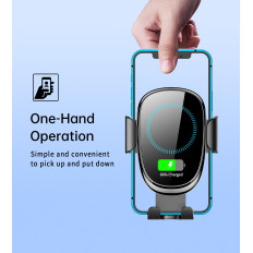 Gravitational Car Hande met 15W Induction Loader op Cockpit - Zwart