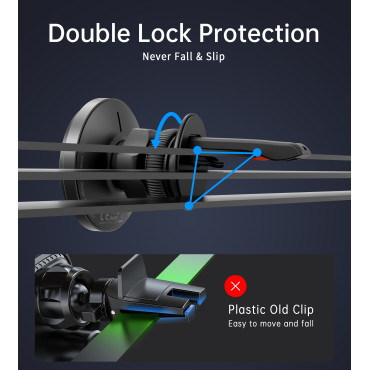 Autós tartó 15W vezeték nélküli terhelés egy szellőztető ellenőrző - fekete