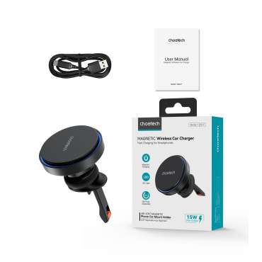 Μαγνητική λαβή με έναν φορτότυπο επαγωγής 15 σε ένα καρό αεροσκάφος - Μαύρο