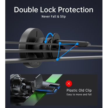 Mango magnético con un cargador de inducción 15 en un avión a cuadros - Negro