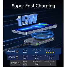 Porte-voiture avec une chargeuse d'induction de 15W sur un avion à damier - Noir
