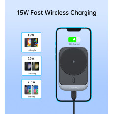 Porte-voiture avec une chargeuse d'induction de 15W sur un avion à damier - Noir