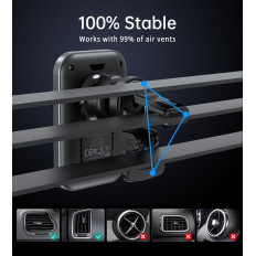 Porte-voiture avec une chargeuse d'induction de 15W sur un avion à damier - Noir